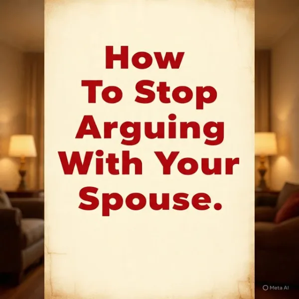 How to stop arguing with your spouse 