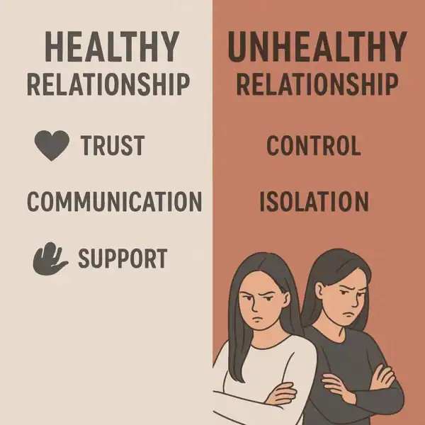 Differences between healthy and unhealthy relationships 