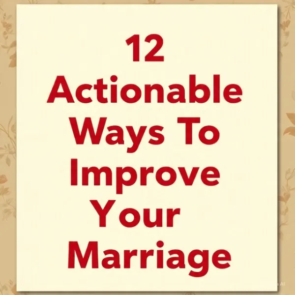 How to improve your marriage without stress.