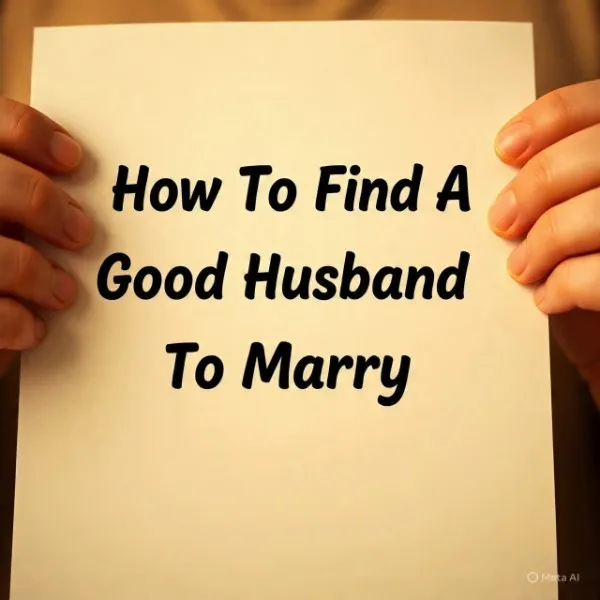 How to find the right husband to marry