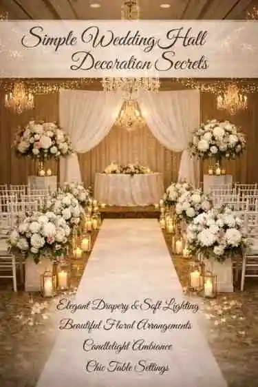 Decorating a hall for a wedding 