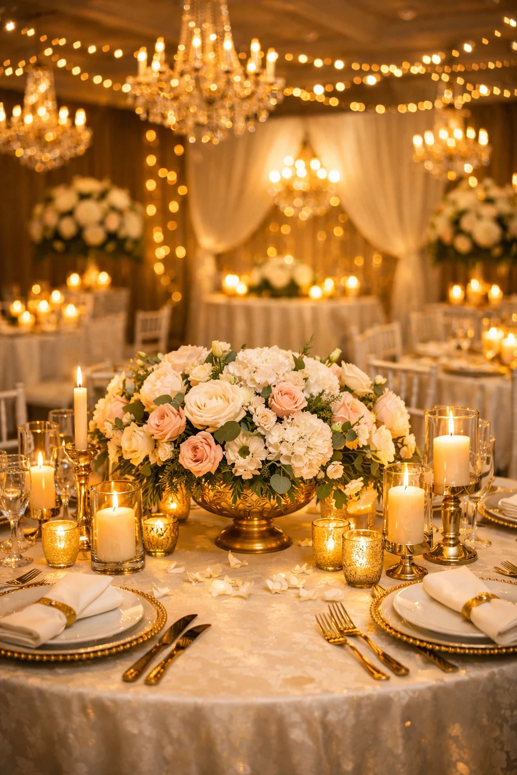 Decorating a hall for a wedding